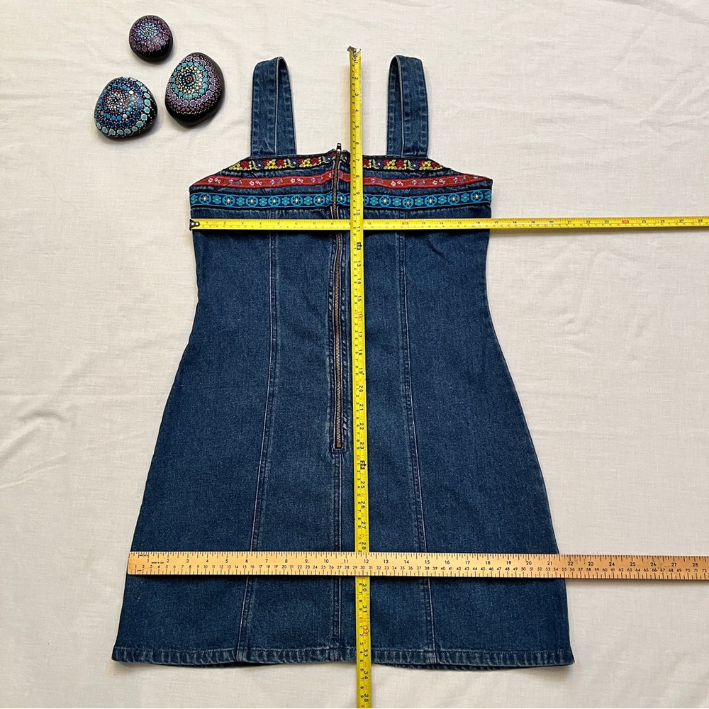 Santa Barbara Vintage 90’s Women’s Short Denim Jean Dress Medium - Picture 5 of 6